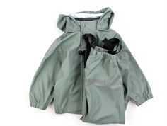 Mikk-line chinois green rainwear pants and jacket